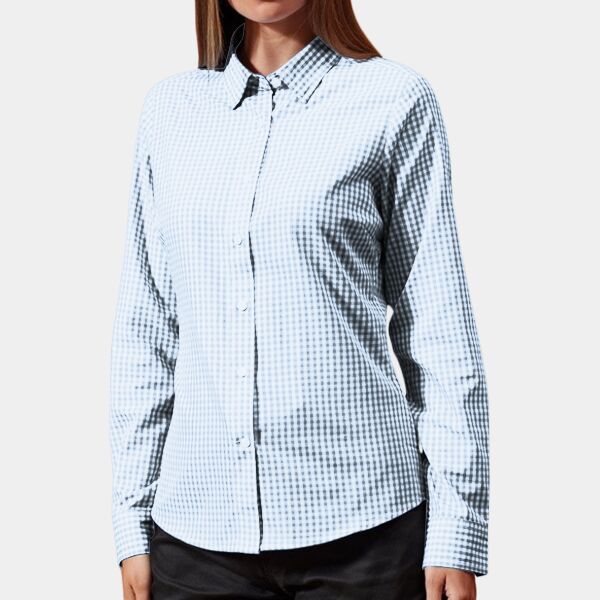 Brook Taverner Ladies Kansas Gingham Long Sleeve Shirt Thumbnail