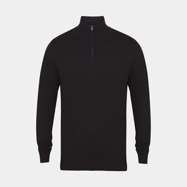 Henbury Zip Neck Sweater Thumbnail