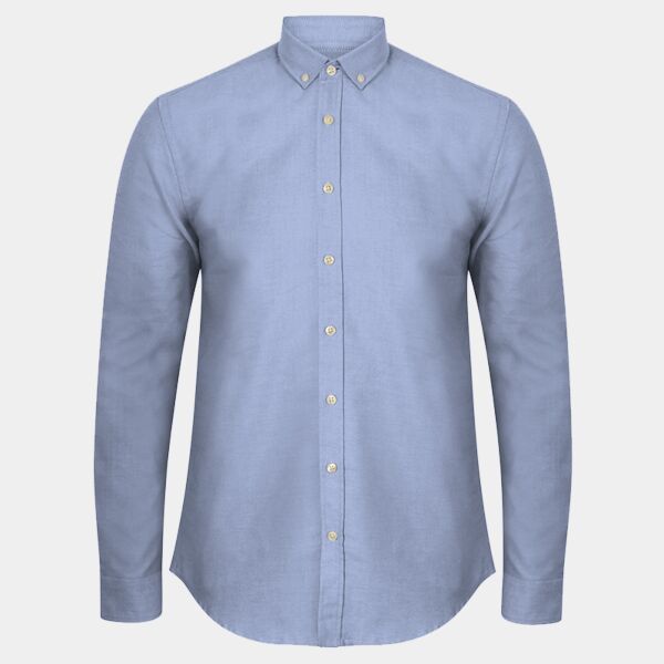 Henbury Modern Long Sleeve Slim Fit Oxford Shirt Thumbnail